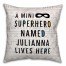 Superhero  18x18 Personalized Spun Poly Pillow