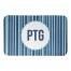 Personalized Initials Blue Striped 24x17 Personalized Bath Mat