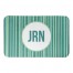 Personalized Initials Teal Striped 24x17 Personalized Bath Mat