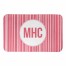 Personalized Initials Pink Striped 24x17 Personalized Bath Mat
