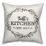 Your Name Kitchen Wreath 18x18 Personalized Spun Poly Pillow