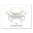 Personalized Name Gray Crab Canvas Print