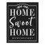 Family Name Home Sweet Home  11x14 Personalized Canvas Wall Art