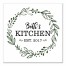 Your Name Kitchen Wreath 16x16 Personalized Canvas Wall Art