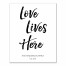 Love Lives Here Family Name 11x14 Personalized Canvas Wall Art