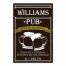 Your Name Pub Sign 12x18 Personalized Canvas Wall Art