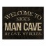 Your Name Man Cave Sign 11x14 Personalized Canvas Wall Art