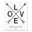 Personalized Name and Date Love with Arrows Canvas Print