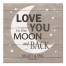 Personalized Name and Date Love You to The Moon Canvas Print