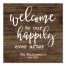 Personalized Name and Date Welcome to our Happily Ever After Canvas Print