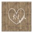 Personalized Initial Heart White Canvas Print
