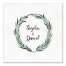 Personalized Names Green Watercolor Wreath Canvas Print