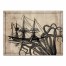 Vintage Boat Octopus Fight 18x24 Canvas Wall Art