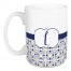Blue Initial 15 oz Personalized Mug