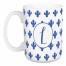 Blue Cactus Initial 15 oz Personalized Mug