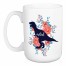 Floral Dino Initial 15 oz Personalized Mug