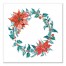 Holiday Poinsettia Wreath 16x16 Canvas Wall Art