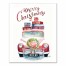 Vintage Watercolor Christmas Truck 16x20 Canvas Wall Art