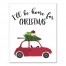 I'll Be Home For Christmas Red Car 16x20 Canvas Wall Art