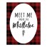 Meet Me Under the Mistletoe Plaid 16x20 Canvas Wall Art