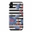 Floral Stripes iPhone X Personalized Barely There Case