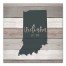Indiana Established 16x16 Canvas Wall Art