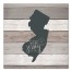 New Jersey Established 16x16 Canvas Wall Art