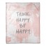 Think Happy Be Happy Florals 50x60 Coral Fleece Blanket