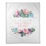Grateful Heart Succulent Wreath 50x60 Coral Fleece Blanket