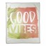 Good Vibes Watercolor 50x60 Coral Fleece Blanket