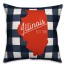 Illinois Buffalo Check 18x18 Spun Poly Pillow