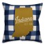 Indiana Buffalo Check 18x18 Spun Poly Pillow