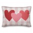 Triple Heart Buffalo Check 14x20 Spun Poly Pillow