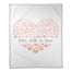 Let's Fall in Love 50x60 Coral Fleece Blanket