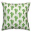Green Watercolor Cactus Print 16x16 Spun Poly Pillow