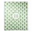 Green Watercolor Cactus Print 30x40 Personalized Coral Fleece Blanket