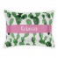 Green Watercolor Cactus Print Standard Personalized Brushed Poly Sham