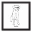 Boxer Sketch 12x12 Personalized Black Framed Canvas