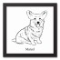 Corgi Sketch 12x12 Personalized Black Framed Canvas