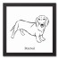 Dachshund Sketch 12x12 Personalized Black Framed Canvas