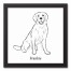 Golden Retriever Sketch 12x12 Personalized Black Framed Canvas