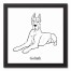 Great Dane Sketch 12x12 Personalized Black Framed Canvas
