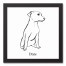 Jack Russell Sketch 12x12 Personalized Black Framed Canvas