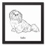 Shih Tzu Sketch 12x12 Personalized Black Framed Canvas