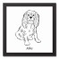 Spaniel Sketch 12x12 Personalized Black Framed Canvas