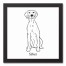 Weimaraner Sketch 12x12 Personalized Black Framed Canvas