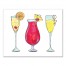 Three Cocktails II 8x10 Canvas Wall Art