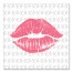 Valentine Pink Kiss 12x12 Canvas Wall Art