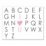 I Heart You Alphabet 16x20 Canvas Wall Art
