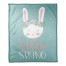 Hello Spring Bunny 30x40 Coral Fleece Blanket